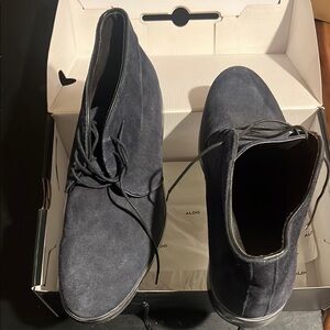 Aldo Dark Suede Ankle Boots